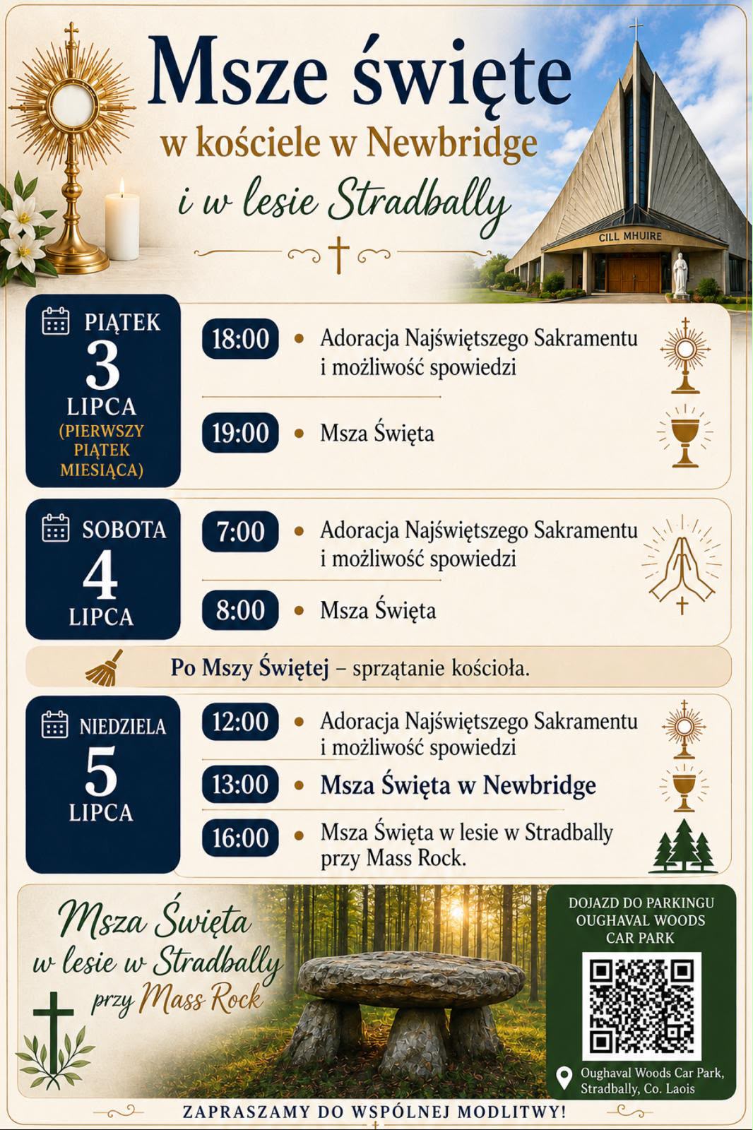 Msze Święte - pierwszy piątek lipiec